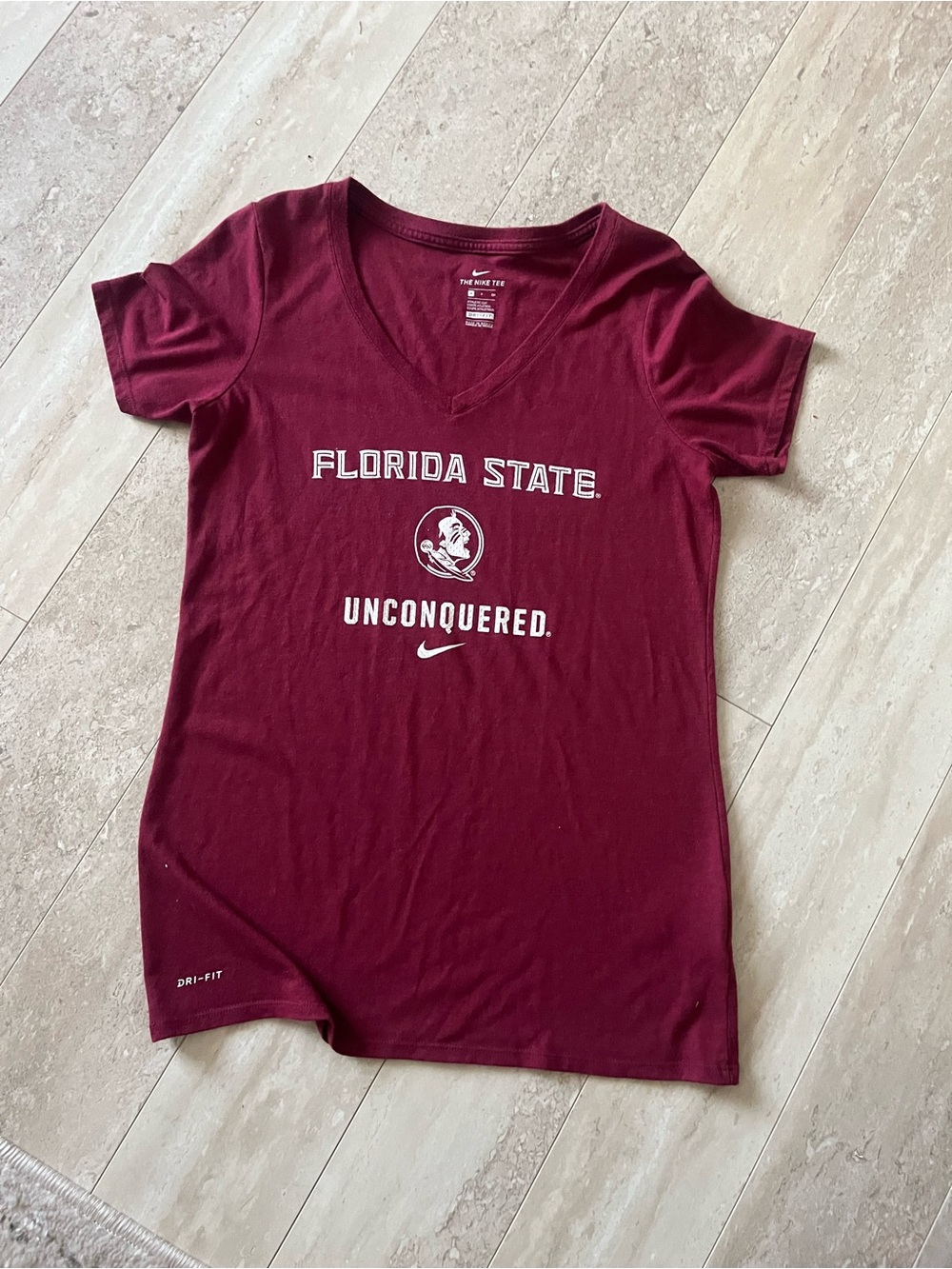 Nike V-Neck Dri-FIT Tee - Maroon